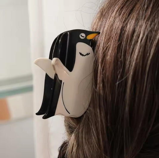 1 piece penguin hair claw clip|hair clip|barrette|hair accessories