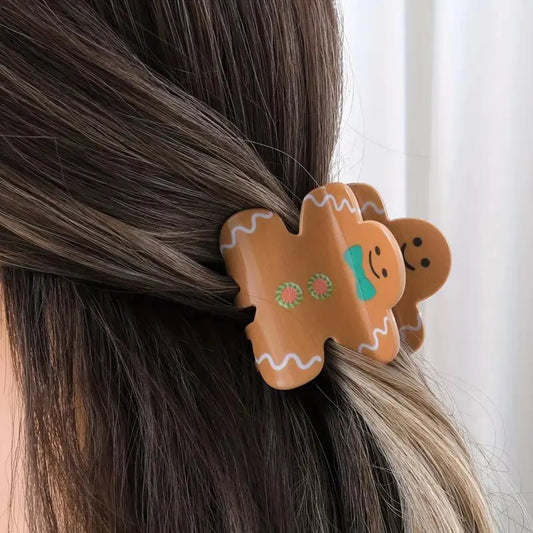 1 piece mini gingerbread hair claw clip|hair clip|barrette|hair accessories