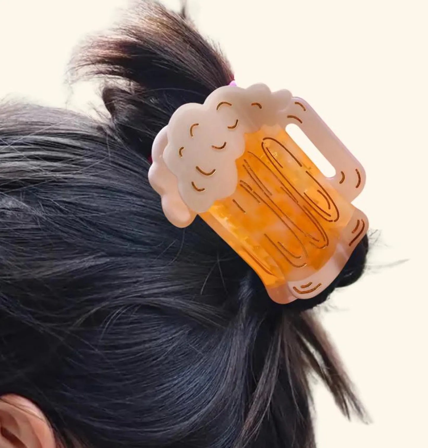 1 piece beer mug hair claw clip|hair clip|barrette|hair accessories