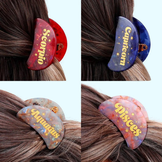 1 piece zodiac signs hair claw clip|hair clip|barrette|hair accessories