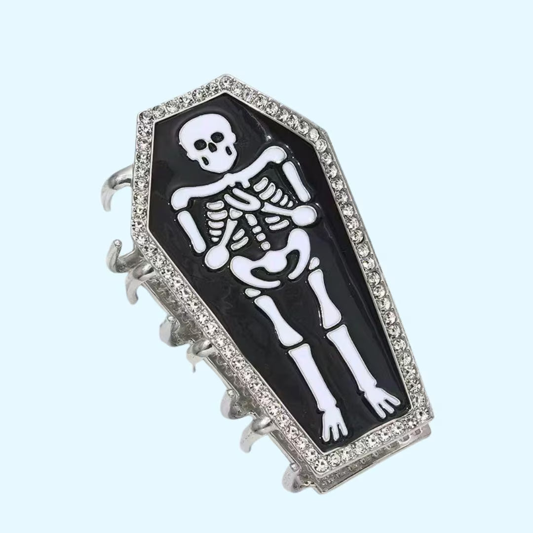 1 piece halloween skelton coffin hair claw clip|hair clip|barrette|hair accessories