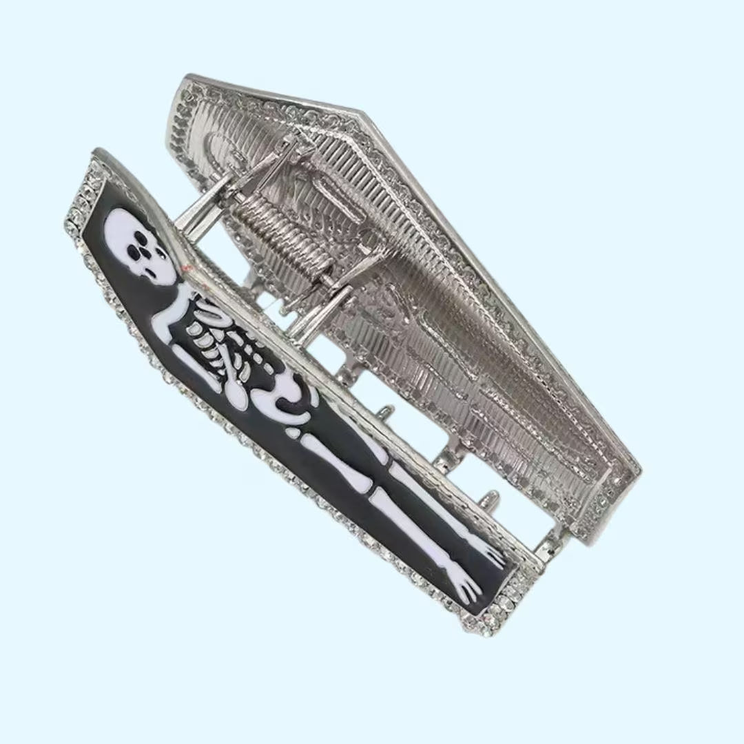 1 piece halloween skelton coffin hair claw clip|hair clip|barrette|hair accessories