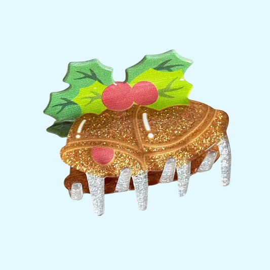 Christmas Bell Hair Claw Clip | Acetate Holiday Barrette