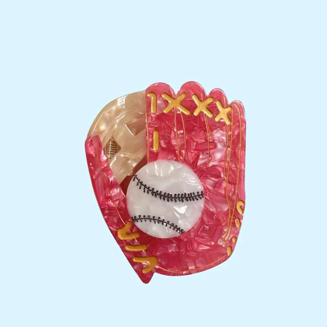 Baseball Glove Hair Claw Clip | Acetate Barrette, Hair Accessories