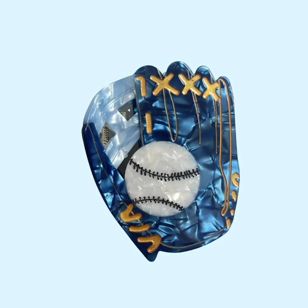 Baseball Glove Hair Claw Clip | Acetate Barrette, Hair Accessories