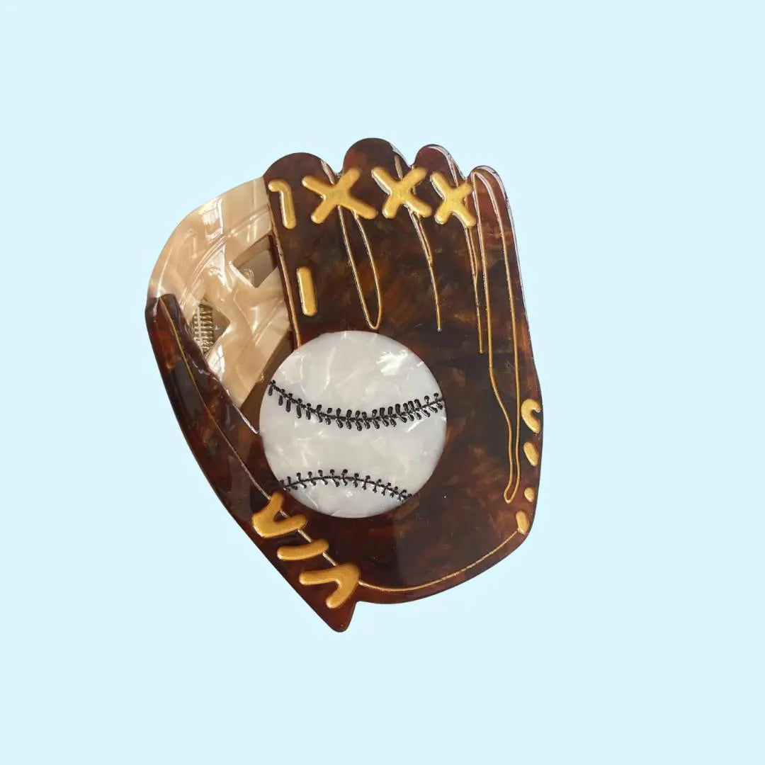Baseball Glove Hair Claw Clip | Acetate Barrette, Hair Accessories