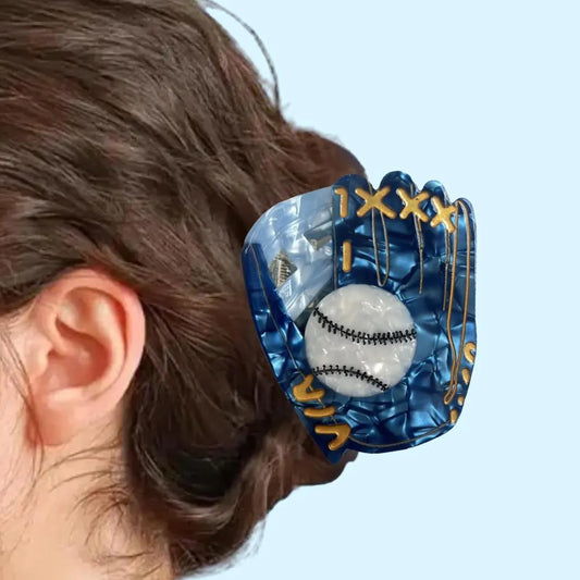 Baseball Glove Hair Claw Clip | Acetate Barrette, Hair Accessories